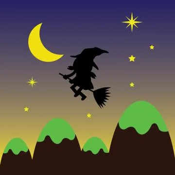 Halloween witch Stock Illustration