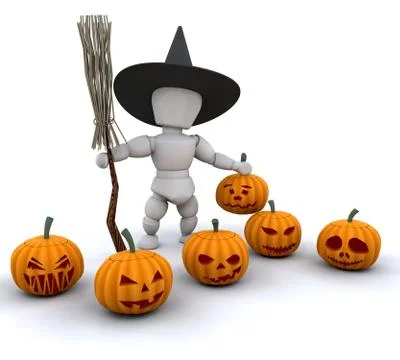 Halloween witch Stock Illustration