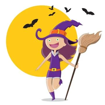 Halloween witch Stock Illustration
