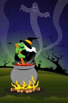 Halloween witch Stock-Illustration