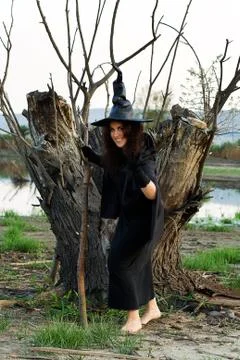 Halloween witch Stock Photos