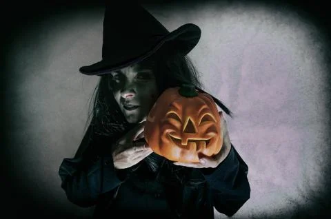 Halloween witch Stock Photos