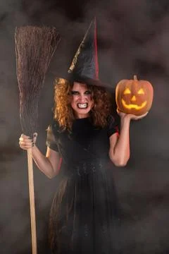 Halloween witch Stock Photos