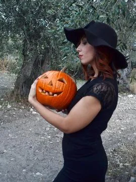 Halloween witch Stock Photos