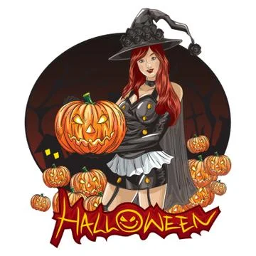 Halloween Witch Wallpaper Stock Illustration
