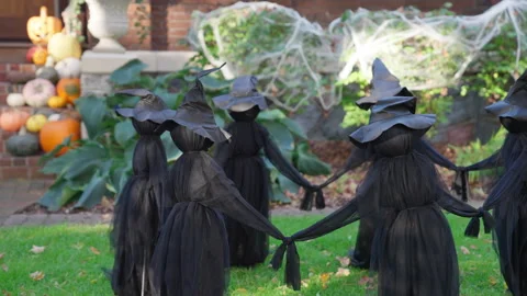 Halloween Witches Black Video stock 170792181