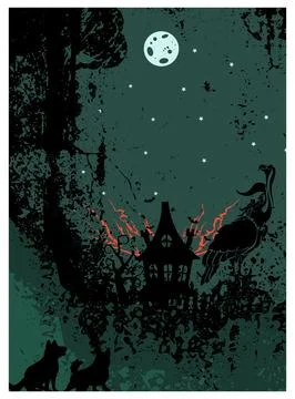 Halloween wizard green 스톡 일러스트