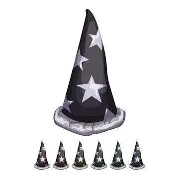 Halloween wizard hat cartoon vector graphic Stock Illustration