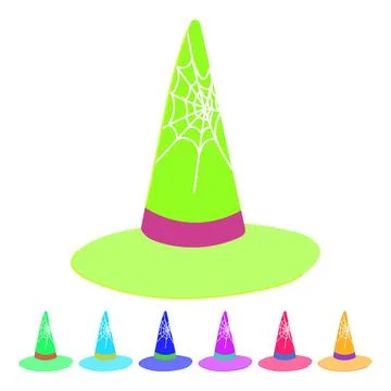 Halloween wizard hat vector cartoon graphic Stock Illustration