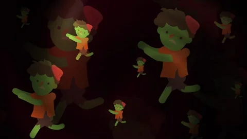 Halloween Zombie Background Loop Stock Footage 309506426