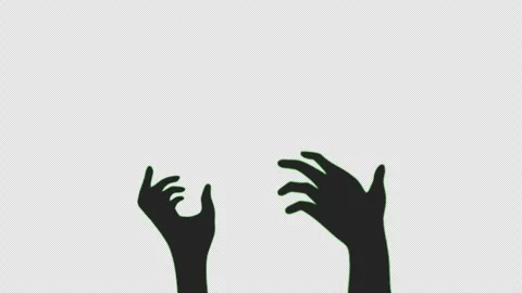 Halloween zombie hand loop animation Halloween concept element with alpha c.. Stock Footage 281076670