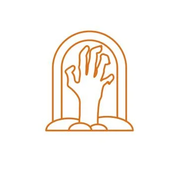 Halloween zombie hand vector design Stock Illustration