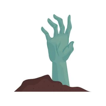 Halloween zombie hand vector design Stock Illustration