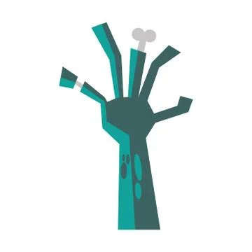 Halloween zombie hand vector design Stock Illustration