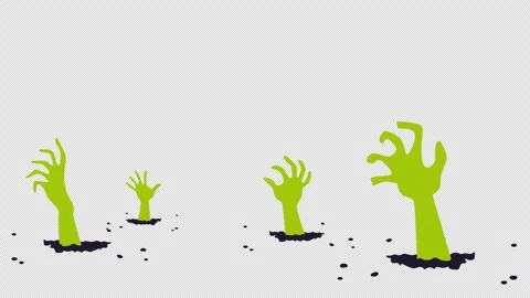 Halloween  zombie hands Stock Footage 252017206