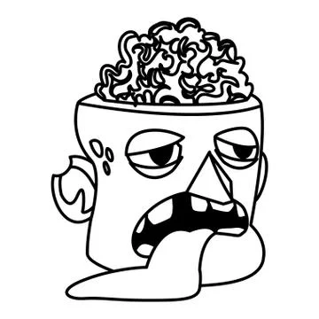 Halloween zombie head vector design icon Stock Illustration