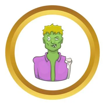 Halloween zombie vector icon Stock-Illustration