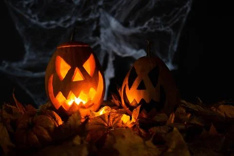 Halloween's holiday attributes Stock Photos