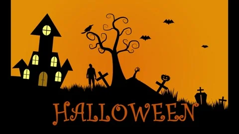 Hallowen animation Stock Footage 312218103