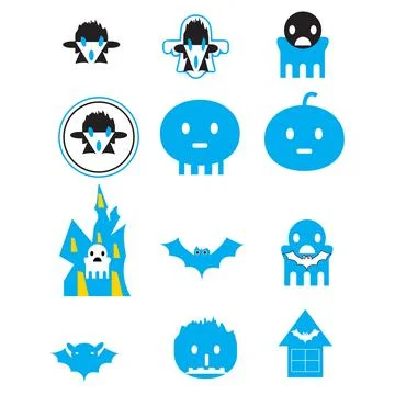 Hallowen Icon Set Stock Illustration