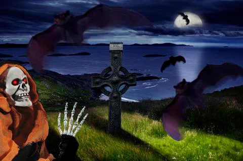 Hallowen night Stock Photos
