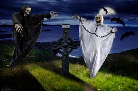 Hallowen night Stock Photos