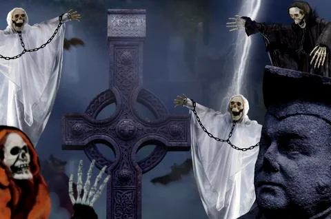 Hallowen night Stock Photos