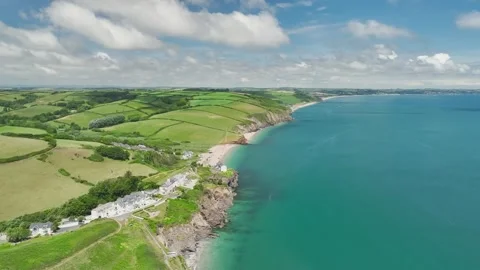 Hallsands North Beach and Cliffs, Trinity House, Devon, England 動画素材 255978337