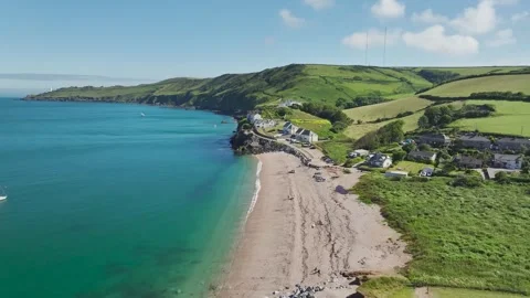 Hallsands North Beach and Cliffs, Trinity House, Devon, England 動画素材 255978432