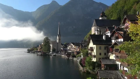 Hallstatt city view Stock Footage 96269675
