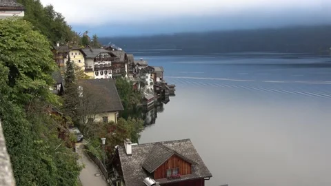 Hallstatt city view 库存影片 96269754