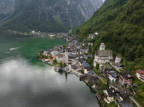 Hallstatt municipality in the Austrian state of Upper Austria , located in the Stock Photos