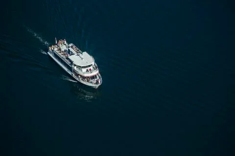 Hallstatt passanger ship Stock Photos