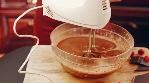 Hallucination effect of Favorite chocolate Cake with Nutella Buttercream and Stock Footage 231715875
