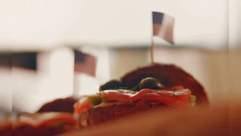 Hallucination effect of Preparing process of Cinematographic Smoked Salmon Stock Footage 231780966