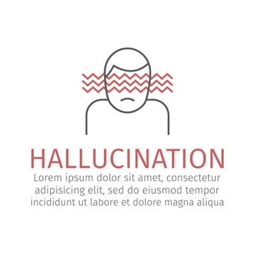 Hallucination. Vector icon for web graphic. Stock Illustration