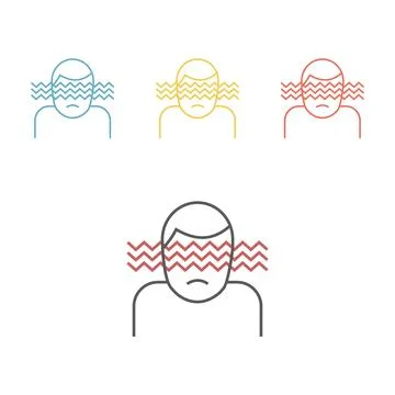 Hallucination. Vector icon for web graphic. Stock Illustration