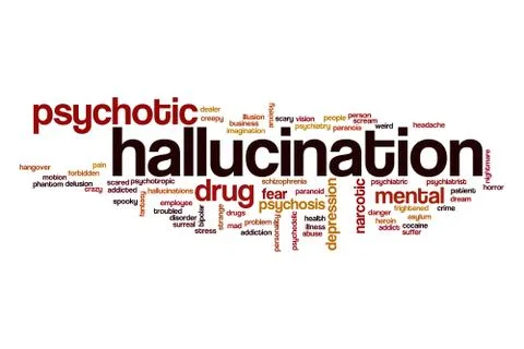Hallucination word cloud concept 스톡 일러스트