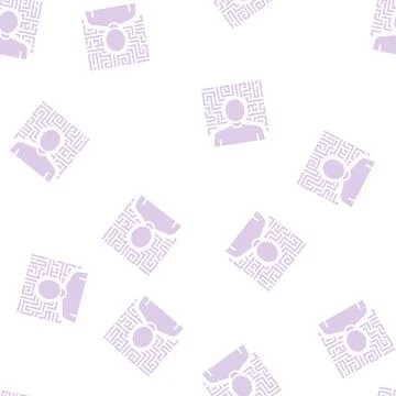 Hallucinations psychological problems glyph seamless pattern Illustrazione stock