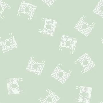 Hallucinations psychological problems line seamless pattern Stock-Illustration