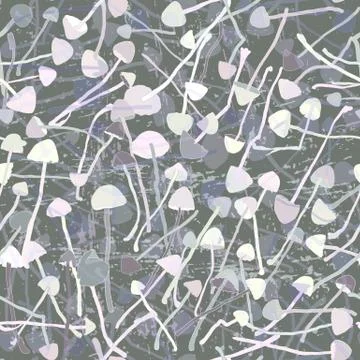 Hallucinogenic mushrooms seamless pattern Stock Illustration