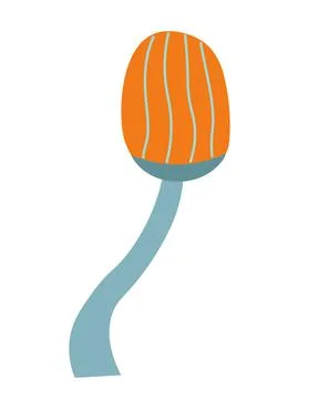 Hallucinogenic toadstool on an isolated background. Autumn couple. Logo, badge Stock Illustration