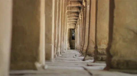 Hallway Angkor Wat Stock Footage 42368148
