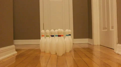 Hallway bowling Stock Footage 21437825