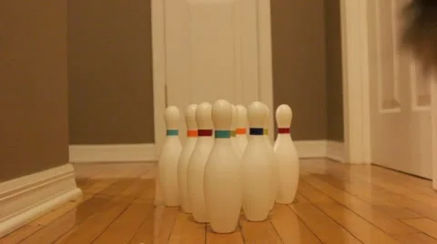 Hallway bowling Stock Footage 21438026