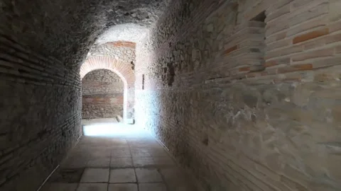 Hallway of Durres ampitheatre Video stock 313557099