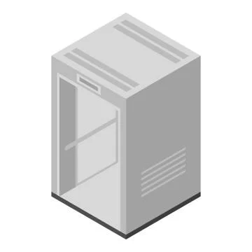 Hallway elevator icon, isometric style Ilustración de archivo