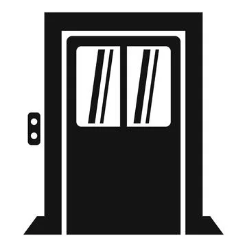 Hallway elevator icon, simple style Stock Illustration