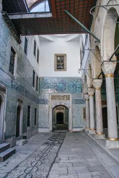 Hallway in harem of topkapi 스톡 사진