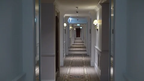 Hallway in hotel Stock Footage 91051398